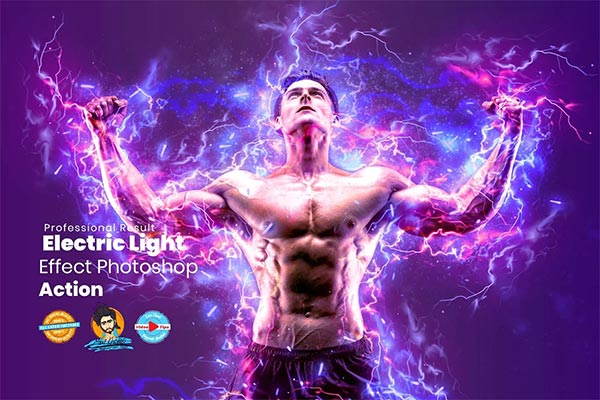 electric energy photoshop action free download